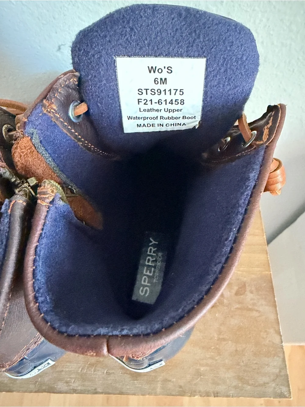 Sperry waterproof navy